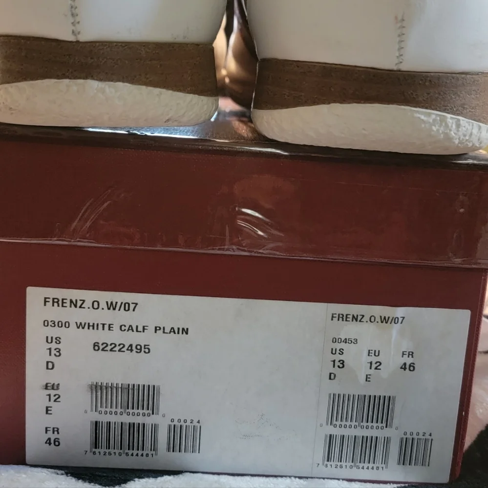 Bally Frenz Men's White Leather Sneakers Sneakers Size 13 US/46 EU USED w/BOX - Picture 3 of 16
